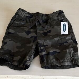 Old Navy Kids' Black and Gray Camouflage Shorts